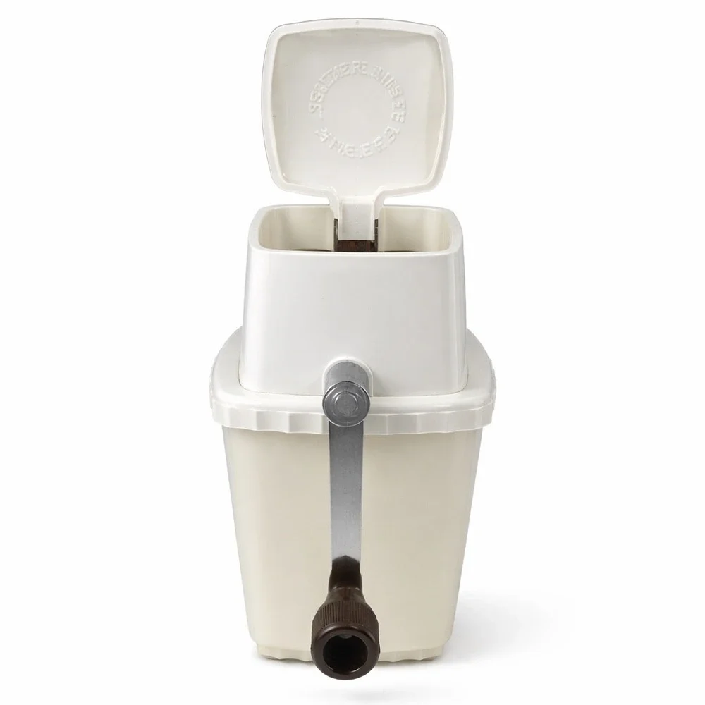 Swing-A-Way‎ Manual Ice Crusher White Vintage Hand Crank Coarse Fine Settings